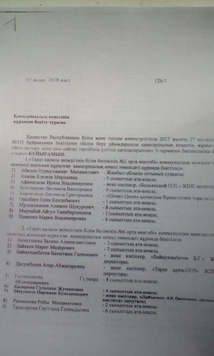 Организация попечительского совета в школе