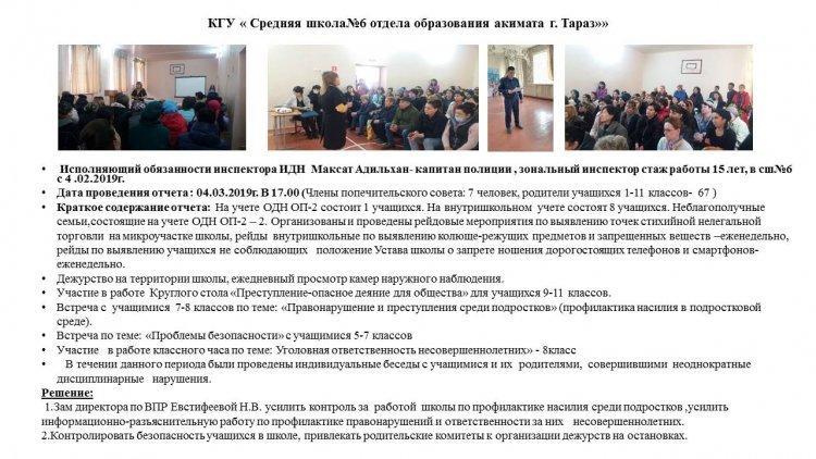 Отчет инспектора
