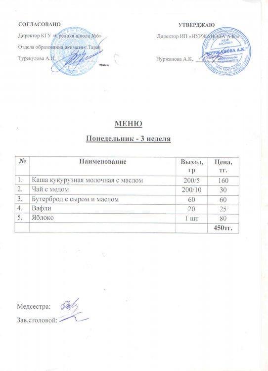 Меню 12.04.21 год