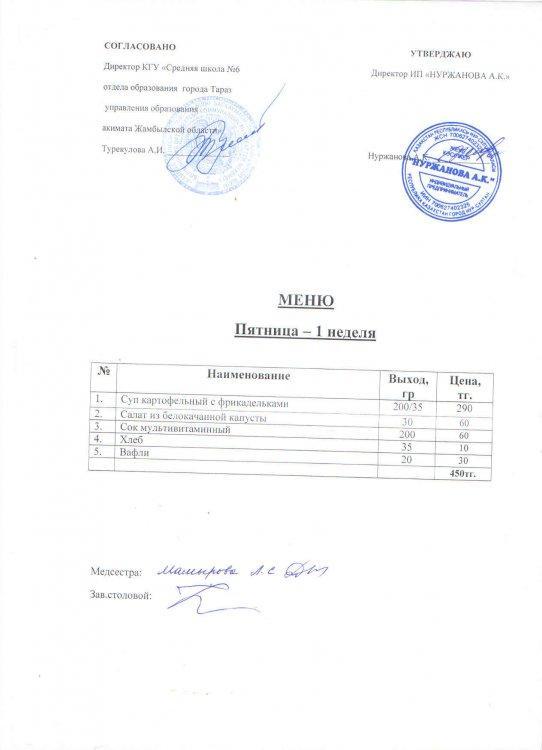 Меню 12.11.2021год