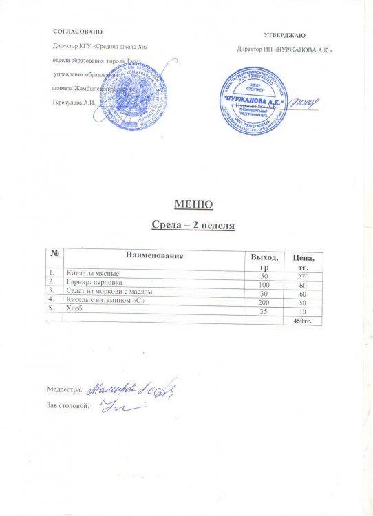 Меню 17.11.2021год