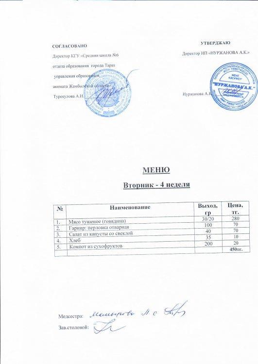 Меню 28.12.2021год