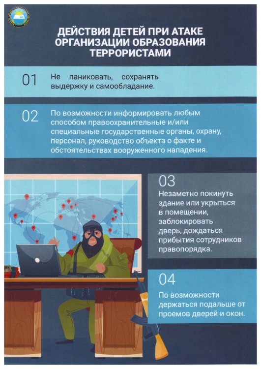 Действия детей при атаке организации образования террористами