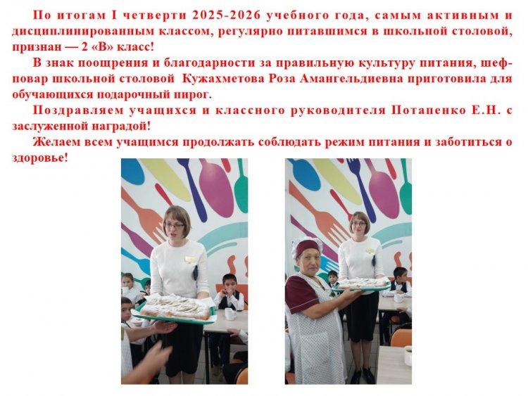Тоқсандық марапаттау/Награждение за четверть